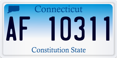 CT license plate AF10311