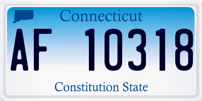 CT license plate AF10318