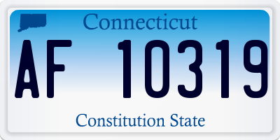 CT license plate AF10319