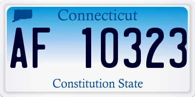 CT license plate AF10323
