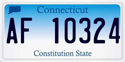 CT license plate AF10324