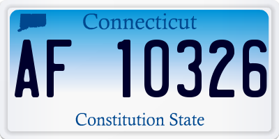 CT license plate AF10326