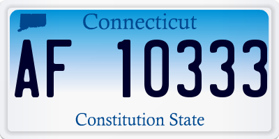 CT license plate AF10333