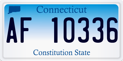 CT license plate AF10336