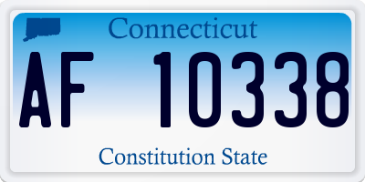 CT license plate AF10338