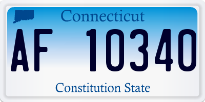 CT license plate AF10340