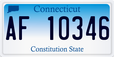 CT license plate AF10346