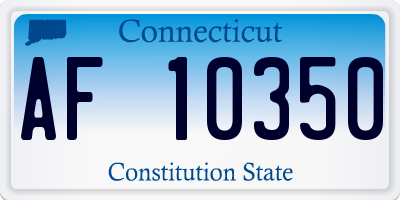CT license plate AF10350