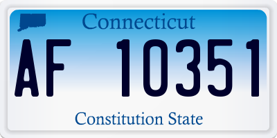 CT license plate AF10351