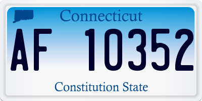 CT license plate AF10352