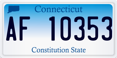 CT license plate AF10353