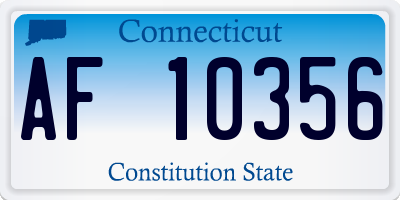 CT license plate AF10356