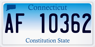 CT license plate AF10362