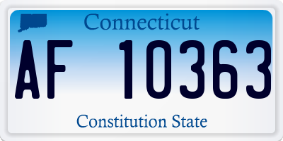 CT license plate AF10363