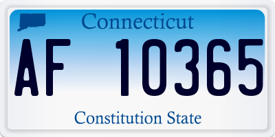 CT license plate AF10365