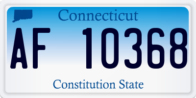 CT license plate AF10368