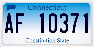 CT license plate AF10371