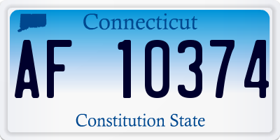 CT license plate AF10374
