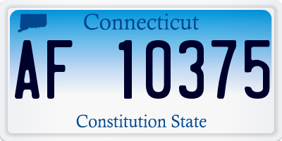 CT license plate AF10375