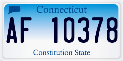 CT license plate AF10378