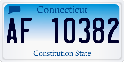 CT license plate AF10382
