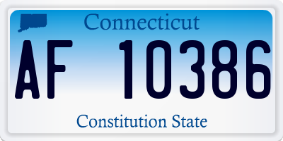 CT license plate AF10386