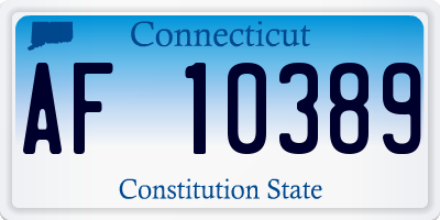 CT license plate AF10389