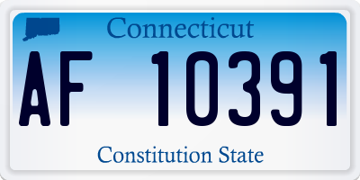 CT license plate AF10391