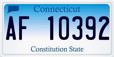 CT license plate AF10392