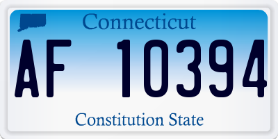 CT license plate AF10394