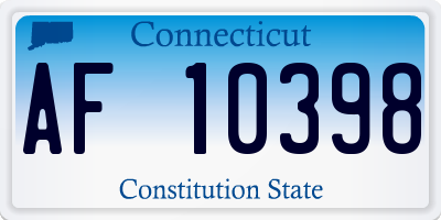 CT license plate AF10398