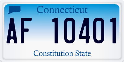CT license plate AF10401
