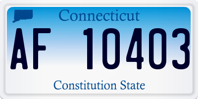 CT license plate AF10403