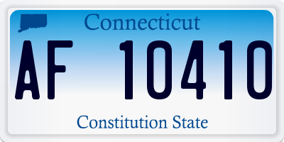 CT license plate AF10410