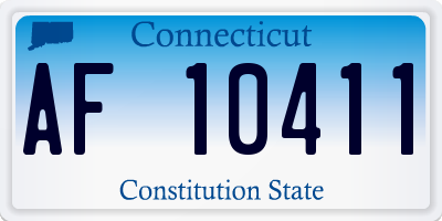 CT license plate AF10411