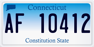 CT license plate AF10412