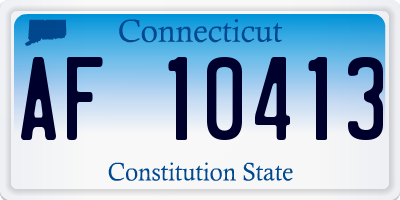 CT license plate AF10413