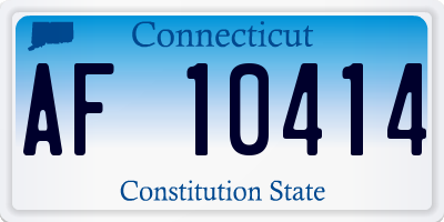 CT license plate AF10414
