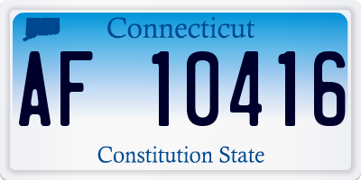 CT license plate AF10416