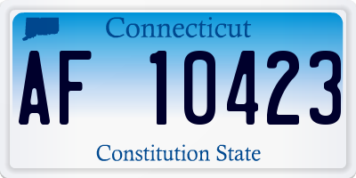 CT license plate AF10423