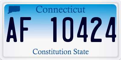 CT license plate AF10424