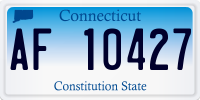 CT license plate AF10427