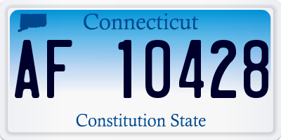CT license plate AF10428