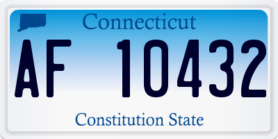 CT license plate AF10432