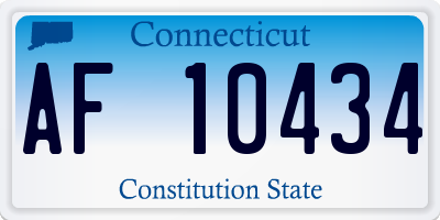 CT license plate AF10434
