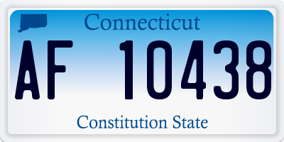 CT license plate AF10438
