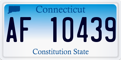 CT license plate AF10439