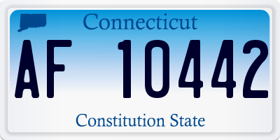 CT license plate AF10442