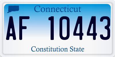 CT license plate AF10443