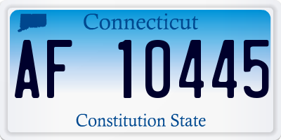 CT license plate AF10445
